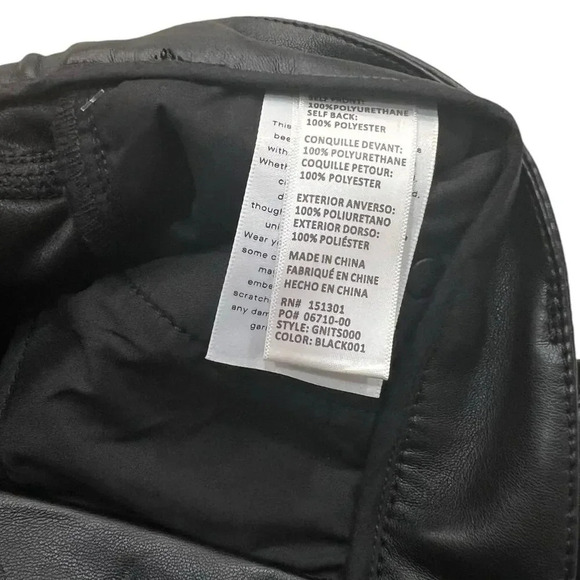 Good American Black Good Icon Faux Leather Cut Out Pants 18 - Picture 4 of 5